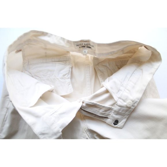 Nili Lotan Montauk Trouser Pants Eggshell Size 4 Straight Leg - Picture 10 of 12